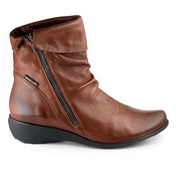 Mephisto Shoes - Mephisto, Brown Leather Seddy Ankle Boots, Size 7